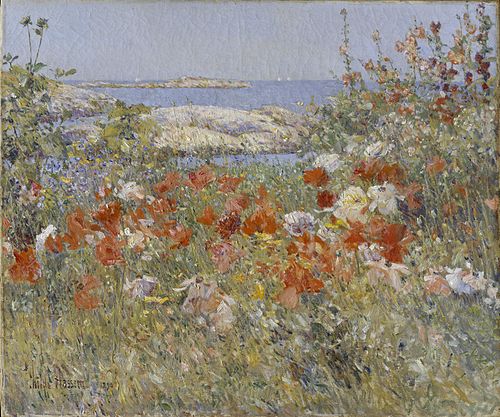 Le Jardin de Cecilia Thaxter, îles de Shoals, Maine, 1890, Childe Hassam