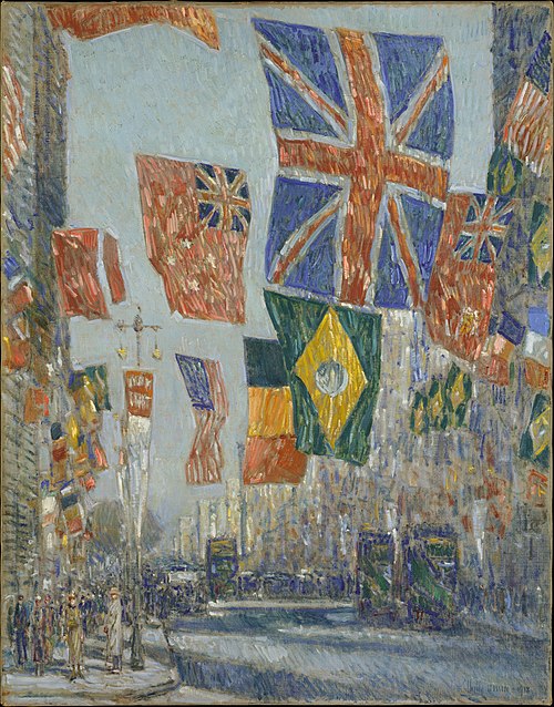 Avenue of the Allies, Great Britain, 1918, 1918, Childe Hassam
