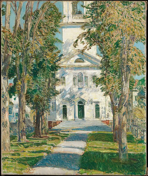 The Church at Gloucester, 1918, Childe Hassam