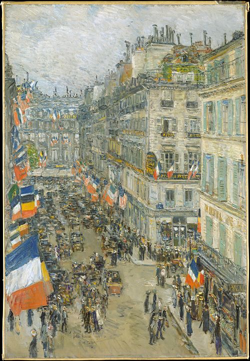 July Fourteenth, Rue Daunou, 1910, 1910, Childe Hassam