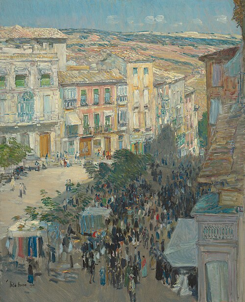 El Zocodover, Toledo, Spain, 1902, Childe Hassam