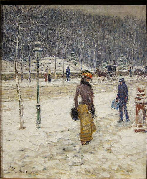 New York Street, 1902, Childe Hassam