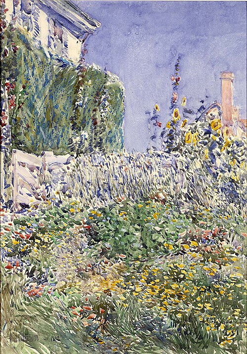Thaxter's Garden, 1892, Childe Hassam