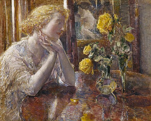 Maréchal Niel Roses, 1919, Childe Hassam