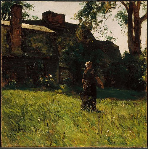 Old Fairbanks House, Dedham, Massachusetts, 1884, Childe Hassam