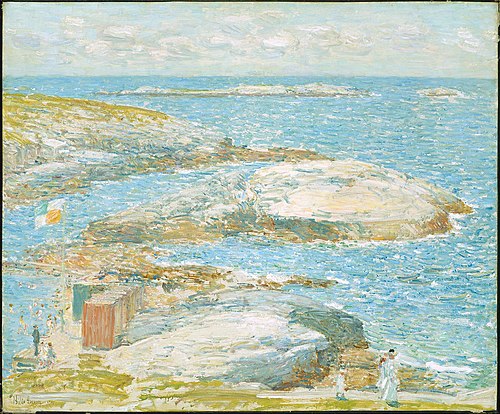 Bathing Pool, Appledore, 1907, Childe Hassam