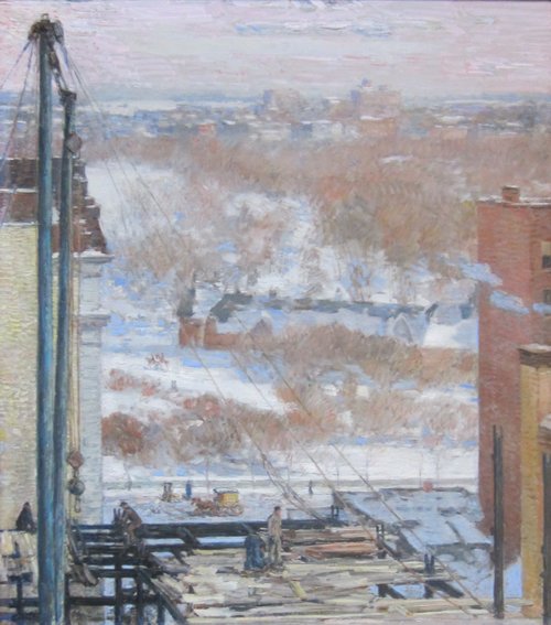 Hovel and the Skyscraper, 1904, Childe Hassam