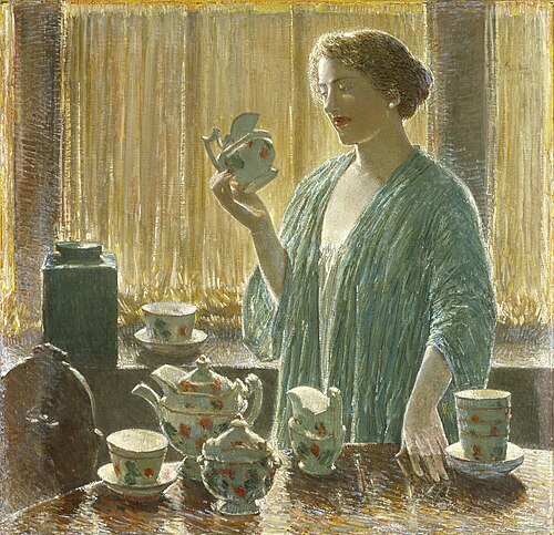 Strawberry Tea Set, 1912, Childe Hassam