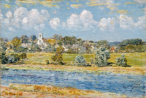 Landscape at Newfields, New Hampshire, 1909, Childe Hassam