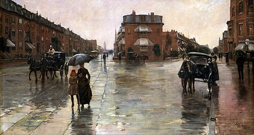 Rainy Day, Boston, 1885, Childe Hassam