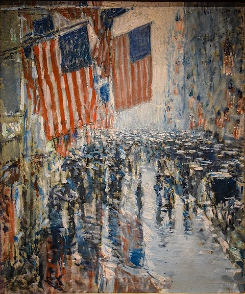 Rainy Day, Fifth Avenue, 1916, Childe Hassam