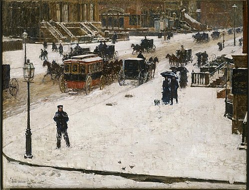 Fifth Avenue in Winter, 1892, Childe Hassam