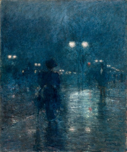 Fifth Avenue Nocturne, 1895, Childe Hassam