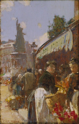 Street Scene Place Clichy, Paris, 1897, Childe Hassam