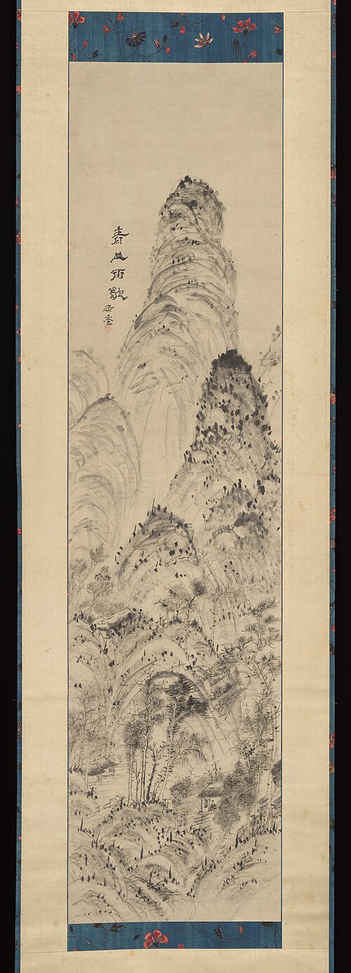 Green Mountains as the Rain Ceases, 1810, Uragami Gyokudō
