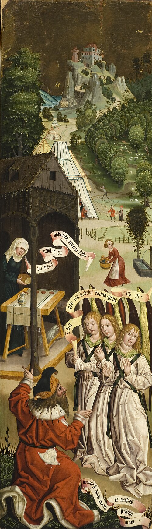 Abraham and the Three Angels, 1500, Jan Polack