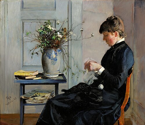 The artist's Wife, 1888, Eilif Peterssen