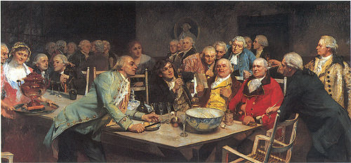 En aften i Norske Selskab, 1892, Eilif Peterssen