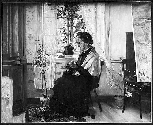 Portrait of the artist's mother, 1884, Eilif Peterssen