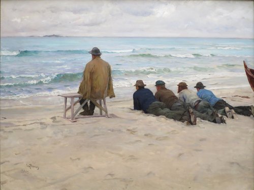 On the Watch, Jæren, 1889, Eilif Peterssen