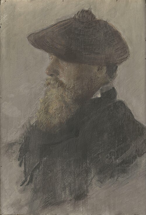 The artist Christian Krohg, 1882, Eilif Peterssen