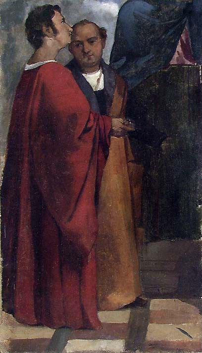 SS Cosmas and Damian. Copy after Tizian, 1875, Eilif Peterssen