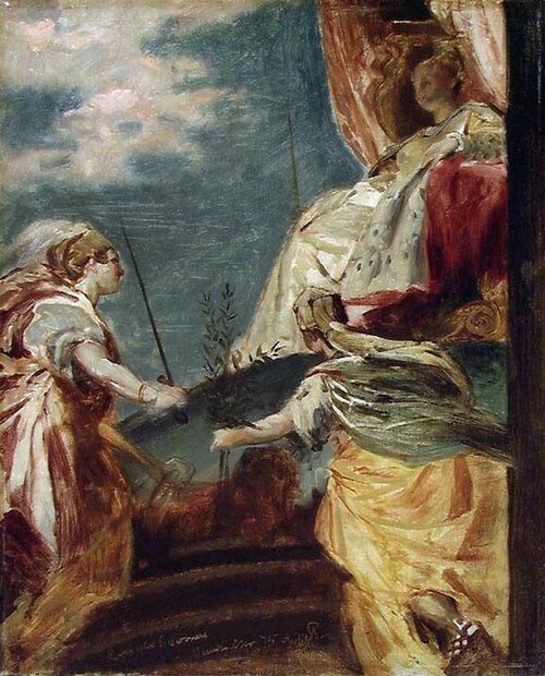 Venice enthroned. Copy after Veronese, 1875, Eilif Peterssen