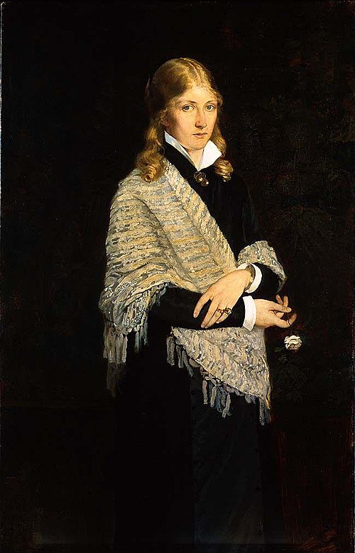 Portrait of the Painter Andrea Gram, 1878, Eilif Peterssen
