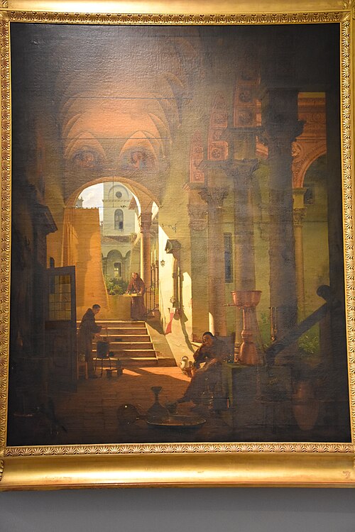 The apothecary of a cloister, 1823, Giovanni Migliara