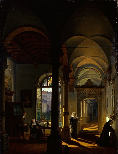 Interno di convento, 1832, Giovanni Migliara