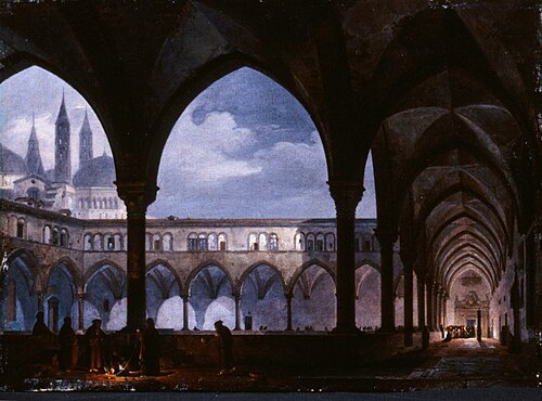 Veduta del chiostro di S. Antonio a Padova, 1817, Giovanni Migliara