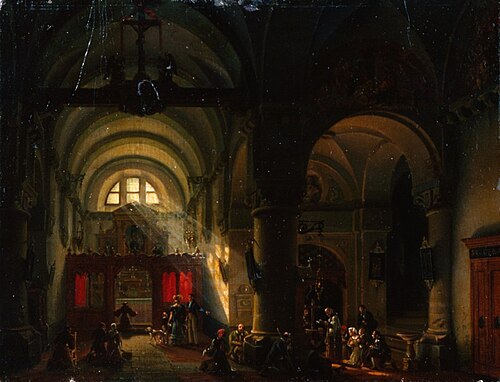 Interior of a Church, 1820, Giovanni Migliara