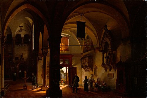 interieur of a Church, 1832, Giovanni Migliara