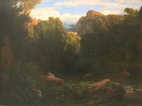 Paysage historique, site d'Italie, 1843, Eugène-Ferdinand Buttura