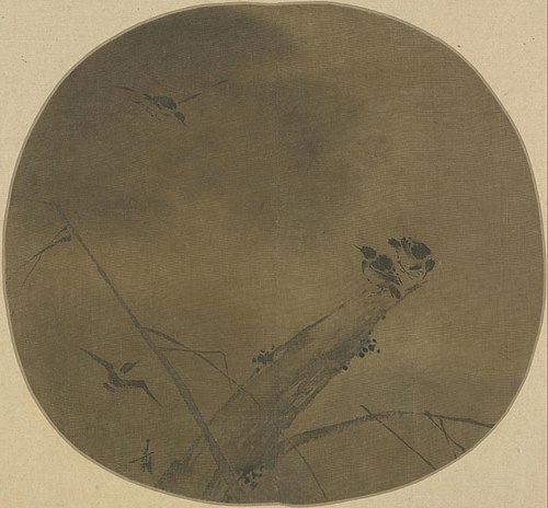 梁楷疏柳寒鸦图页, , Liang Kai