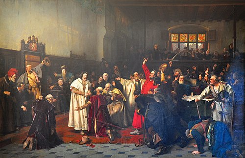 Zvolení Jiříka z Poděbrad za krále českého., 1898, Václav Brožík