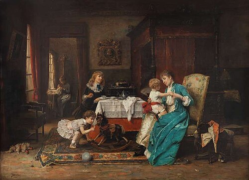 Family Scene, 1886, Václav Brožík