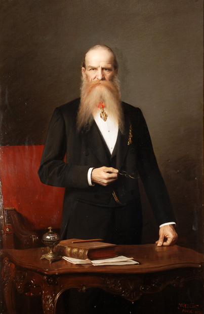 Portrait of Josef Hlávka., , Václav Brožík