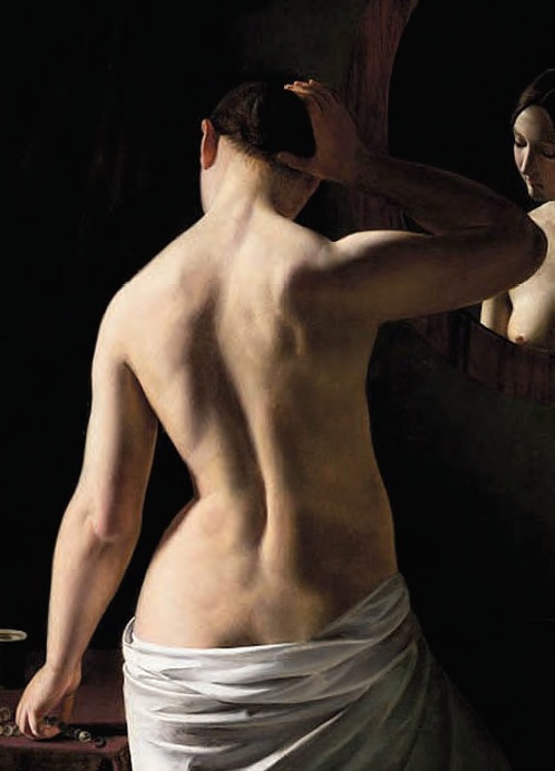 Female Model Standing Before a Mirror, 1841, Sally Henriques