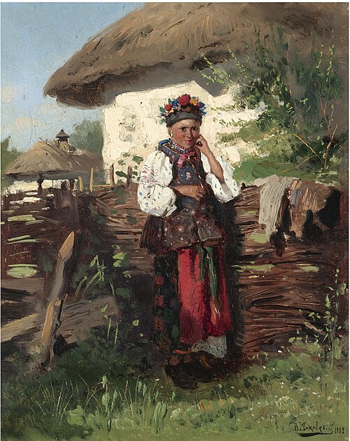 Ukrainian girl, 1882, Vladimir Makovski
