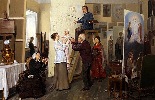 Painter's family, 1893, Vladimir Makovski