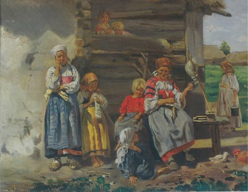 В деревне, 1898, Vladimir Makovski