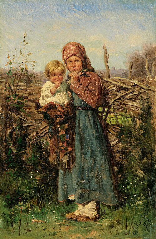 Talunaine lapsega, 1878, Vladimir Makovski