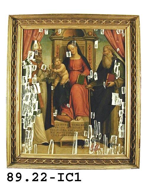 The Virgin Enthroned with Saint Amadio and Saint Anthony, 1529, Bartolommeo Ramenghi