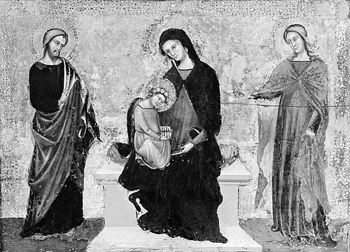 Madonna and Child Enthroned with Saints James Minor and Lucy, 1376, Paolo Veneziano