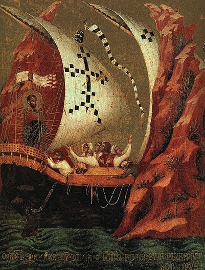 Scene from St. Marc's Life, 1345, Paolo Veneziano