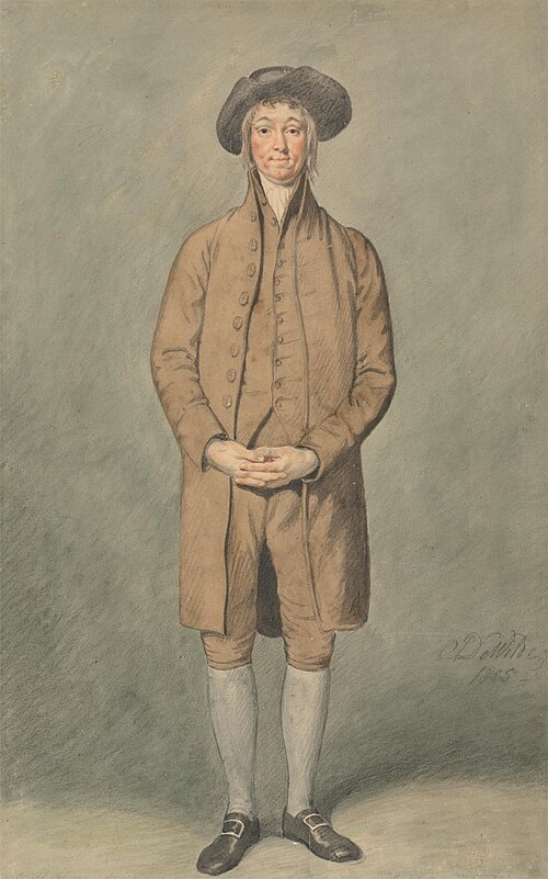 Mr. Mathews as Matthew Daw in the School for Friends, 1805, Samuel De Wilde