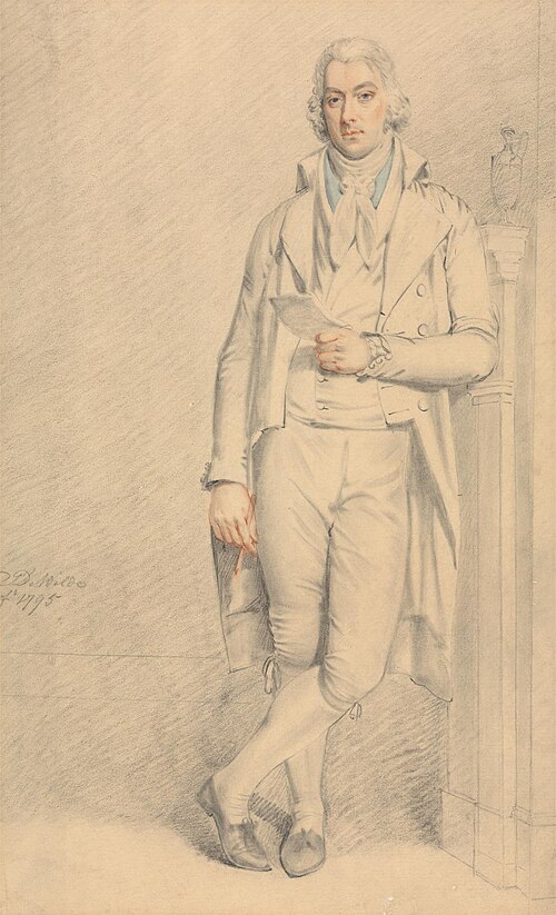 A Gentleman, full length, Holding a Paper and Pencil, 1795, Samuel De Wilde