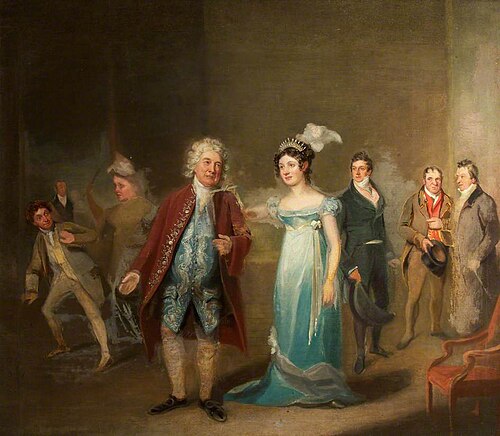 Richard Suett and Walter Maddocks in 'All the World's a Stage' by Isaac Jackman, 1803, Samuel De Wilde