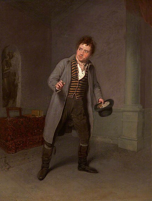 John Emery as Robert Tyke in 'The School of Reform' by Thomas Morton, 1805, Samuel De Wilde